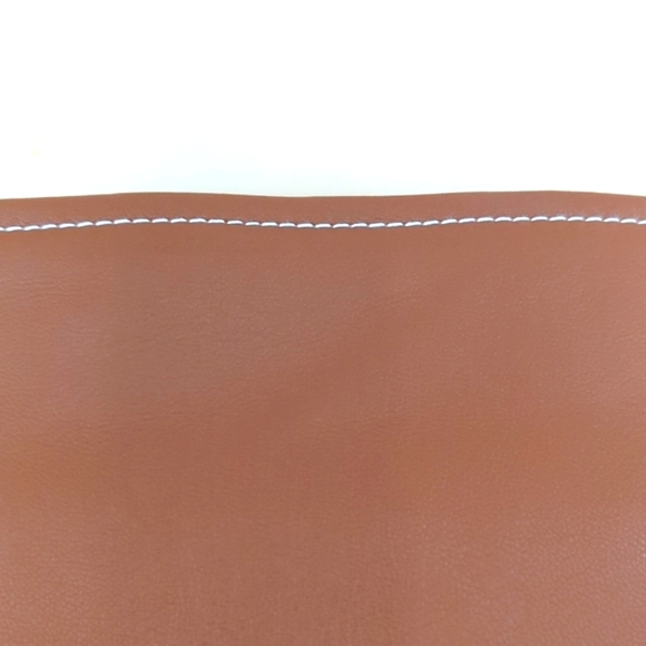 STAUD Bomber Vegan Leather Bralette Top in Whiskey - Picture 11 of 16